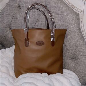 Classic Brown Leather Tote Bag